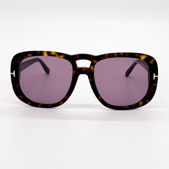 NEW TOM FORD BILLIE TF1012 ECO 52Y WOMEN SUNGLASSES FT1012/S HAVANA EYEWEAR - Picture 1 of 10